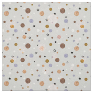Bunte Polka-Punkte auf Grau. Stoff