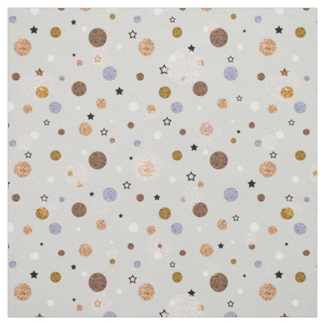 Bunte Polka-Punkte auf Grau. Stoff (Muster)