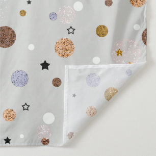 Bunte Polka-Punkte auf Grau. Wandteppich