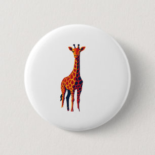 Bunte Pop-Art-Giraffe � Moderne Savannah-Kunst bei Button