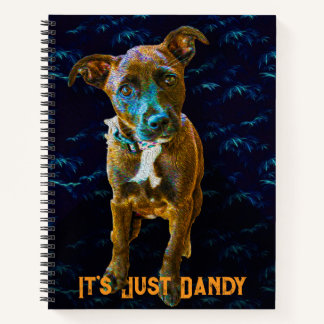 Bunte Pop-Art-Hund-Porträt — "Es ist einfach großa Notizbuch