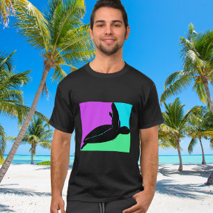 Bunte Pop-Art-Männer Meeresschildkröte T-Shirt