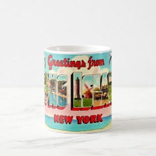 Bunte Postkarte von Long Island Kaffeetasse