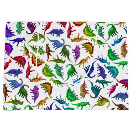 Bunte prähistorische Dinosaurier-Geschenk-Tasche Große Geschenktüte