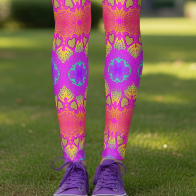 Bunte psychedelische Leggings (If you love color, you will defeninatly love this wacky but cute leggings.)