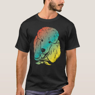 Bunte Pudel-Gesichtskunst Tier Haustier Hund Liebh T-Shirt