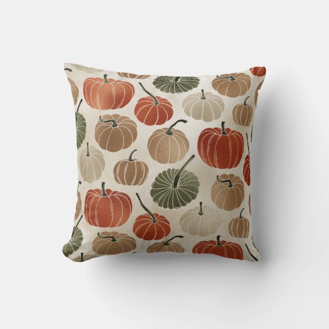 Bunte Pumpkins fallen Kissen (Vorderseite)