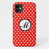 Bunte Punkt-kundenspezifisches Monogramm iphone
