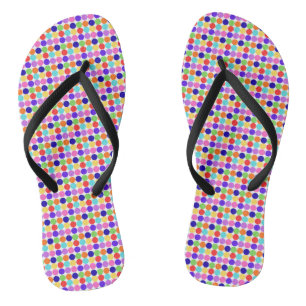 Bunte Punkte Flip Flops