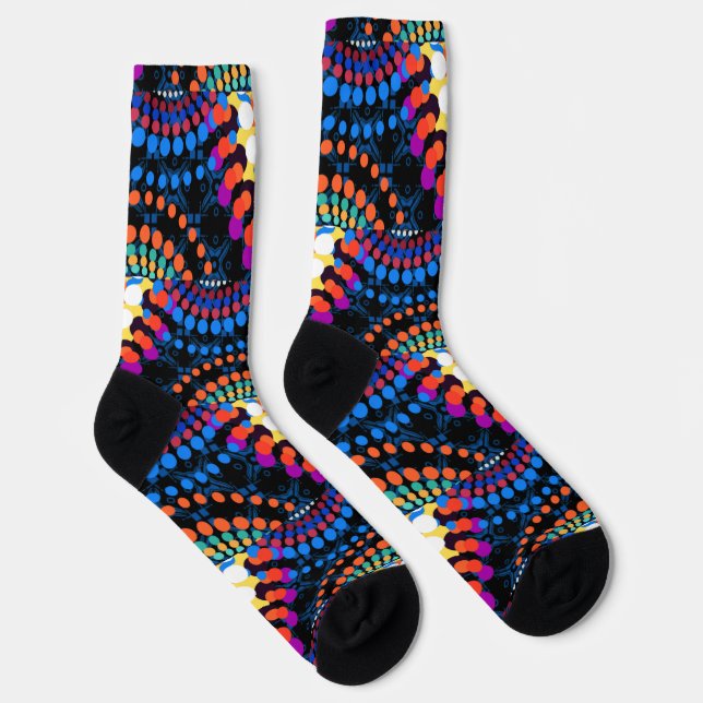 Bunte Punkte Mode Socken (Rechts)