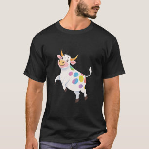 Bunte Punktekuh für Tierfreunde T-Shirt