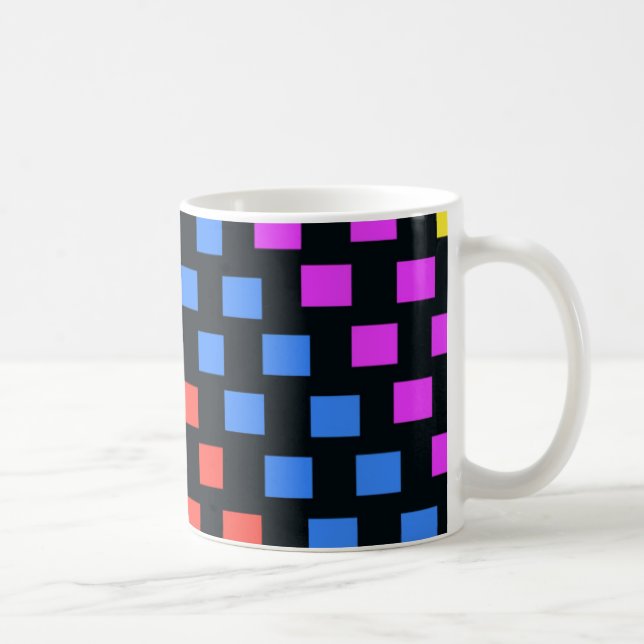 Bunte Quadrate Kaffeetasse (Rechts)