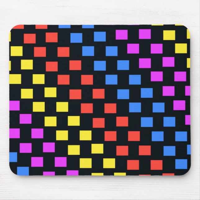 Bunte Quadrate Mousepad (Vorne)