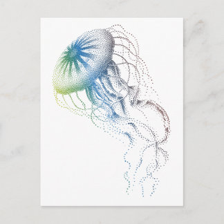 bunte Qualle Postkarte