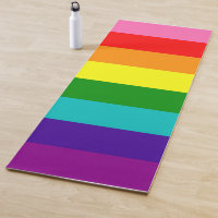 Bunte Regenbogen-gestreiftes Muster-Yoga-Matte