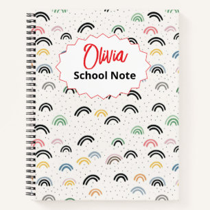Bunte Regenbogen-Schulstart-Schulbedarf-Lehrer Notizbuch