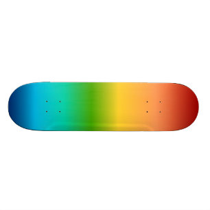 Bunte Regenbogenfarbsteigung Skateboard