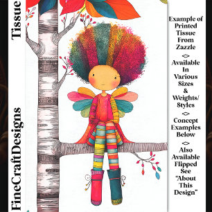 Bunte Regenbogenfee, Afrohaar DG9RF Decoupage Seidenpapier