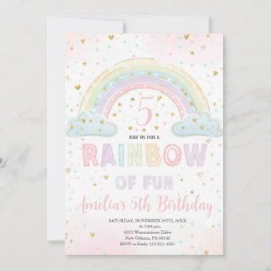 Bunte Regenbogenparty für Mädchen, Regenbogen des  Einladung