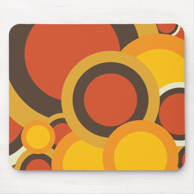 Bunte Retro abstrakte Mausunterlage Mousepad (Vorne)