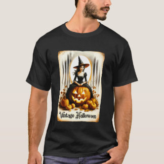 Bunte Retro Vintage Halloween Zitate T-Shirt