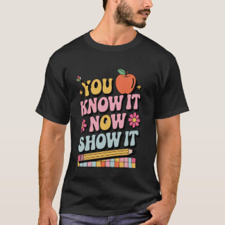 Bunte Retro-Zitat-Kunst T-Shirt