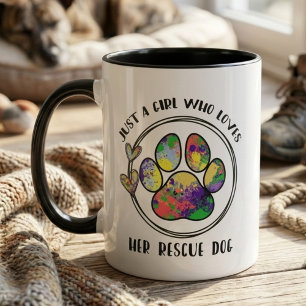 Bunte Rettungshund-Mama - Geschenk für Tierliebhab Tasse
