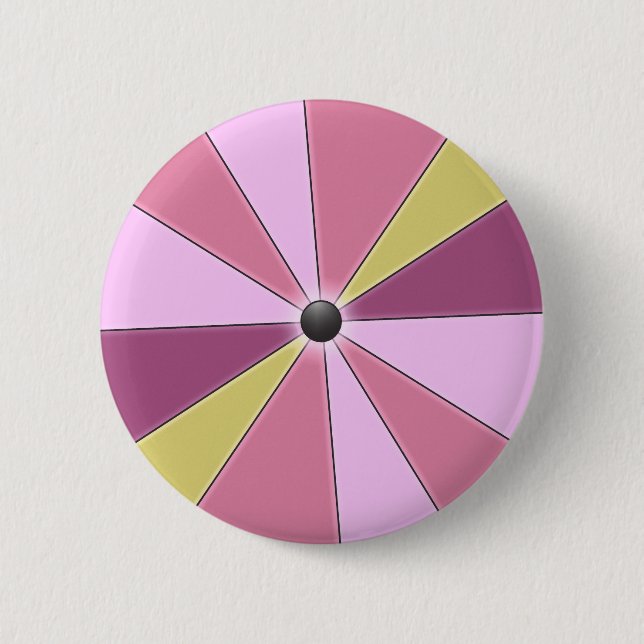 Bunte rosa Strahlen grafisch Button (Vorderseite)