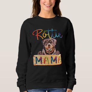 Bunte Rottweiler-Rottie-Mama Hunde-Mama Sweatshirt