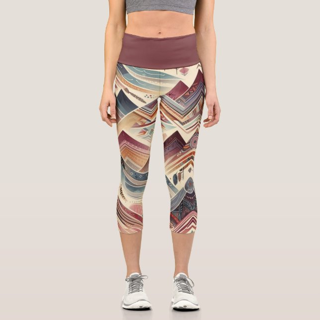 Bunte Schluchten Capri Leggings (Vorderseite)