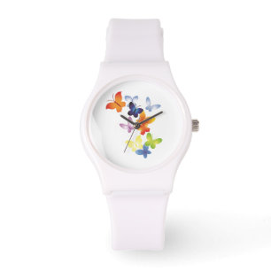 Bunte Schmetterlinge Armbanduhr