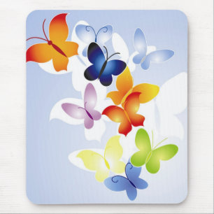 Bunte Schmetterlinge Mousepad