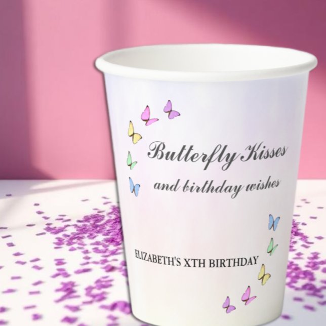 Bunte Schmetterlinge zum Geburtstag Pappbecher (Von Creator hochgeladen)