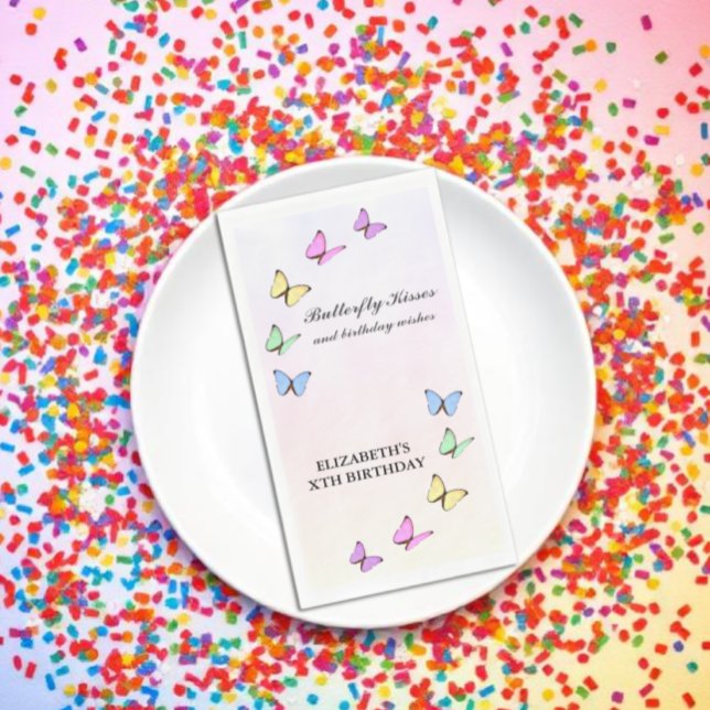 Bunte Schmetterlinge zum Geburtstag Serviette (Von Creator hochgeladen)