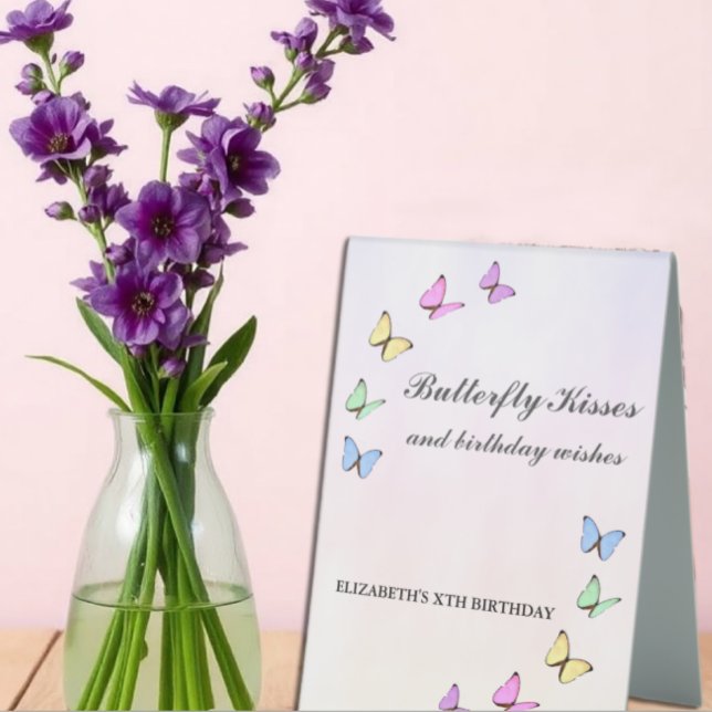 Bunte Schmetterlinge zum Geburtstag Tischaufsteller (Von Creator hochgeladen)