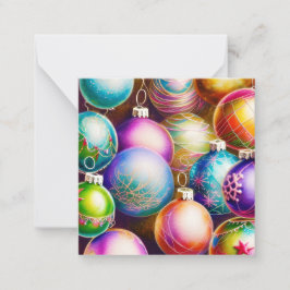 Bunte Schmuck Budget Mini Weihnachten Mitteilungskarte