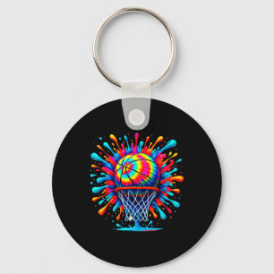 Bunte Sketll-Kunst-Tie-Dye-Drip-Sketll-Ll-Dunkel Schlüsselanhänger