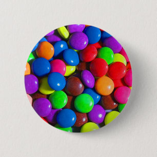 Bunte Smarties-Knöpfe Button