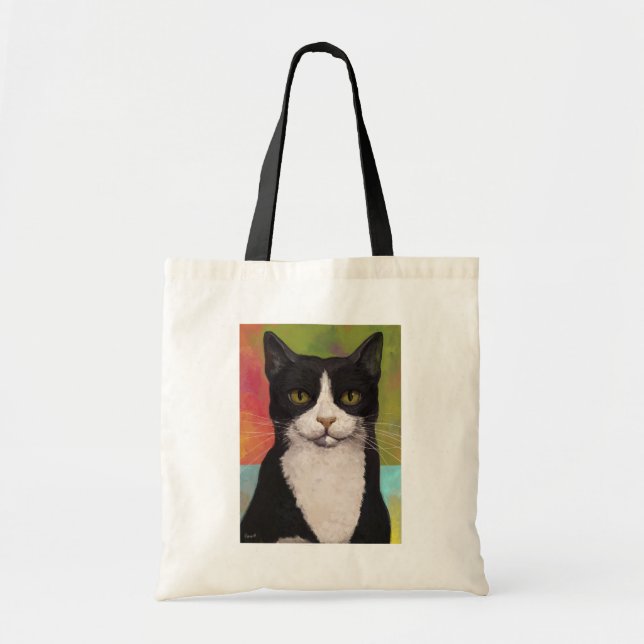Bunte Smokings-Katze Tragetasche (Vorne)