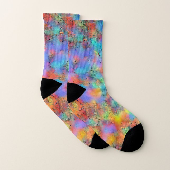 Bunte Socken des hübschen Pastellregenbogens (Paar)