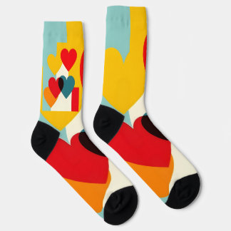 Bunte Socken Herzen Design