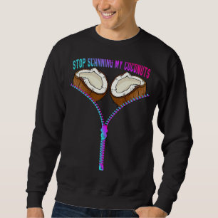 Bunte Sommer-Kokosnuss-BH Stoppen Sie das Scannen  Sweatshirt