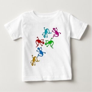 Bunte, spielerische Eidechsen Baby T-shirt