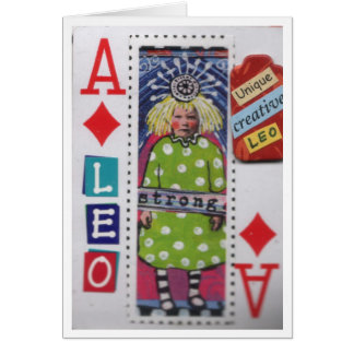 Bunte Spielkarte Löwen