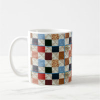Bunte Steppdeckenmuster-Kaffee-Tasse