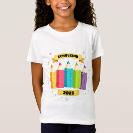 Bunte Stifte mit Sternchen - Schulkind 2026 T-Shirt