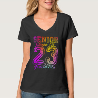 Bunte stolze Oma süße Herz Absolventin Seniorin T-Shirt