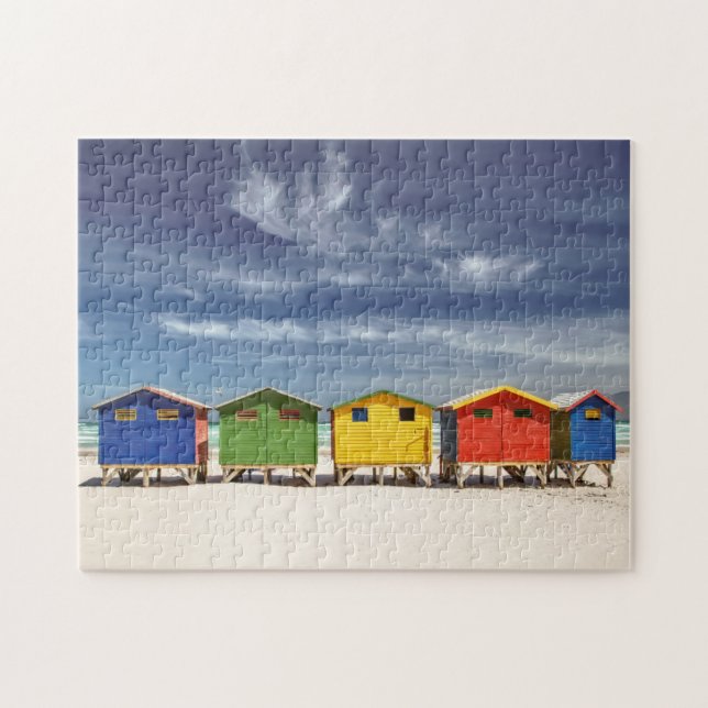 Bunte Strand-Häuser | Muizenberg, Südafrika (Horizontal)