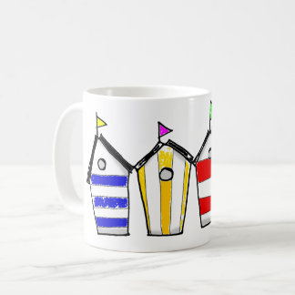 Bunte Strandhütte-Illustration Kaffeetasse