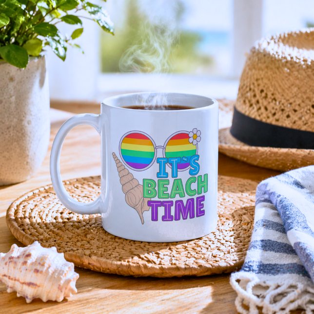 Bunte Strandzeit  Kaffeetasse (Von Creator hochgeladen)